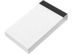 5 Peças Bloc-notes Autocollant A7 Em Papel Pointillé Branco, Formato Mini Notebook Para Bureau Et Maison