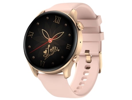 Riversong Relógio digital com microfone Função de chamada Bluetooth Rose gold