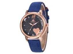 Reloj De Cuero Moda Hombre Mujer Dial Redondo Cuarzo Pulsera Zafiro