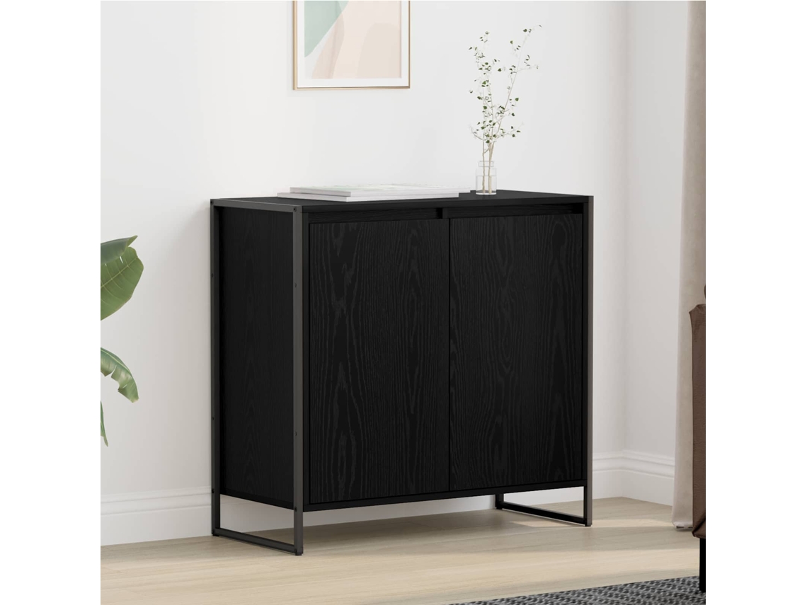 Vidaxl Armário Lateral Carvalho Preto 79 X 36 X 75 Cm