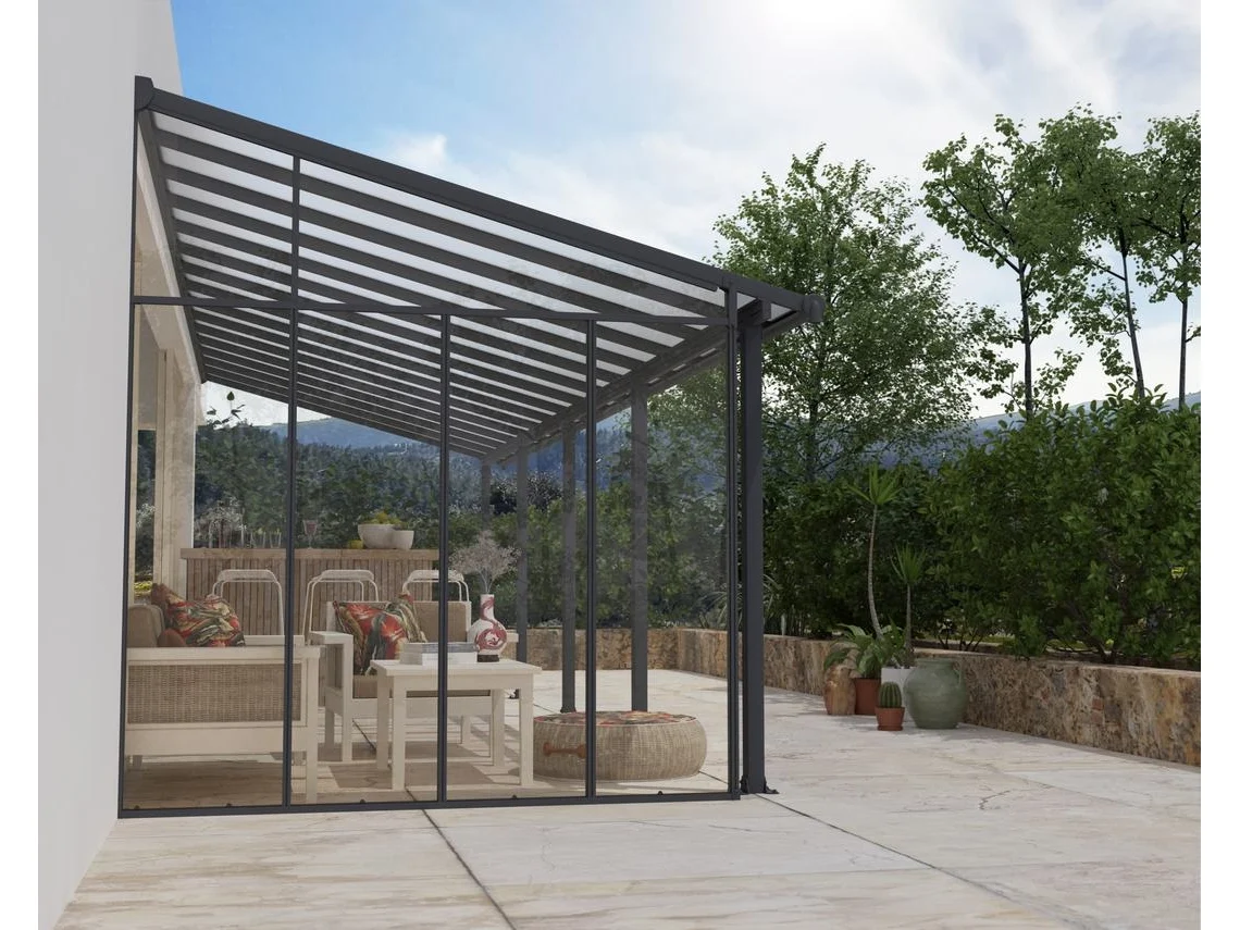 Parede lateral CANOPIA 3m Cinza