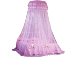Cortina De Cama Renda Com Desenho Animado, Mosquiteiro Redondo Para Pendurar, Ideal Para Meninas, Protetor De Cama Rosa