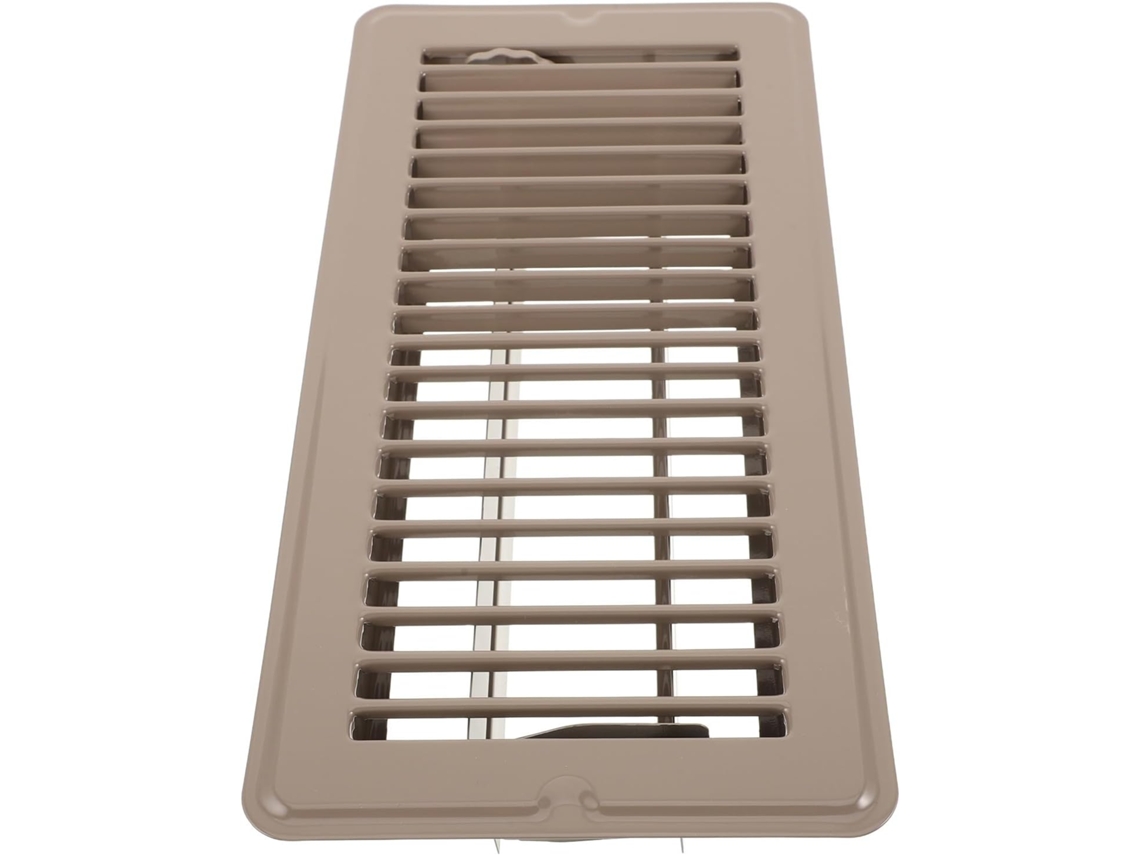 Grelha De Ventilação De Piso Com Estrutura Modular De 10 Polegadas Em Metal, Persianas Inclinadas E Instalação