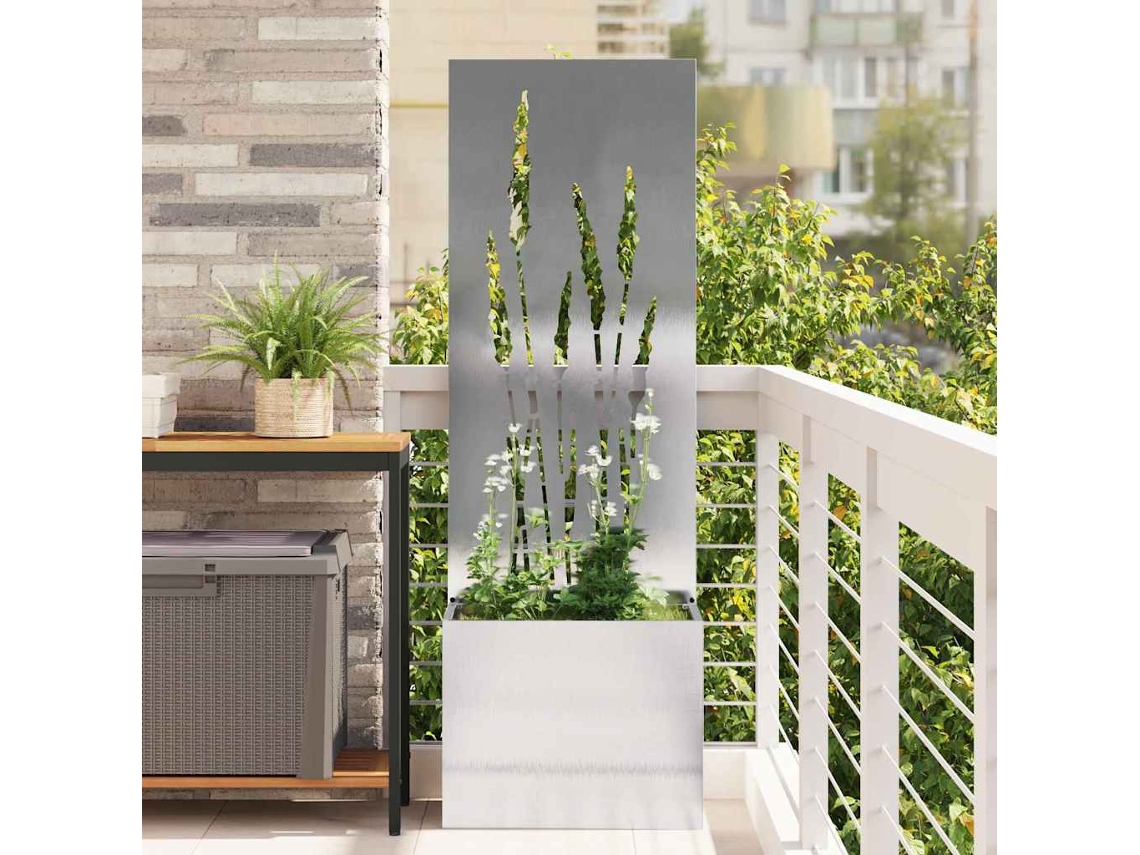 Vidaxl Tela De Privacidade Para Jardim Fretwork Prata 50 X 32 X 150 Cm