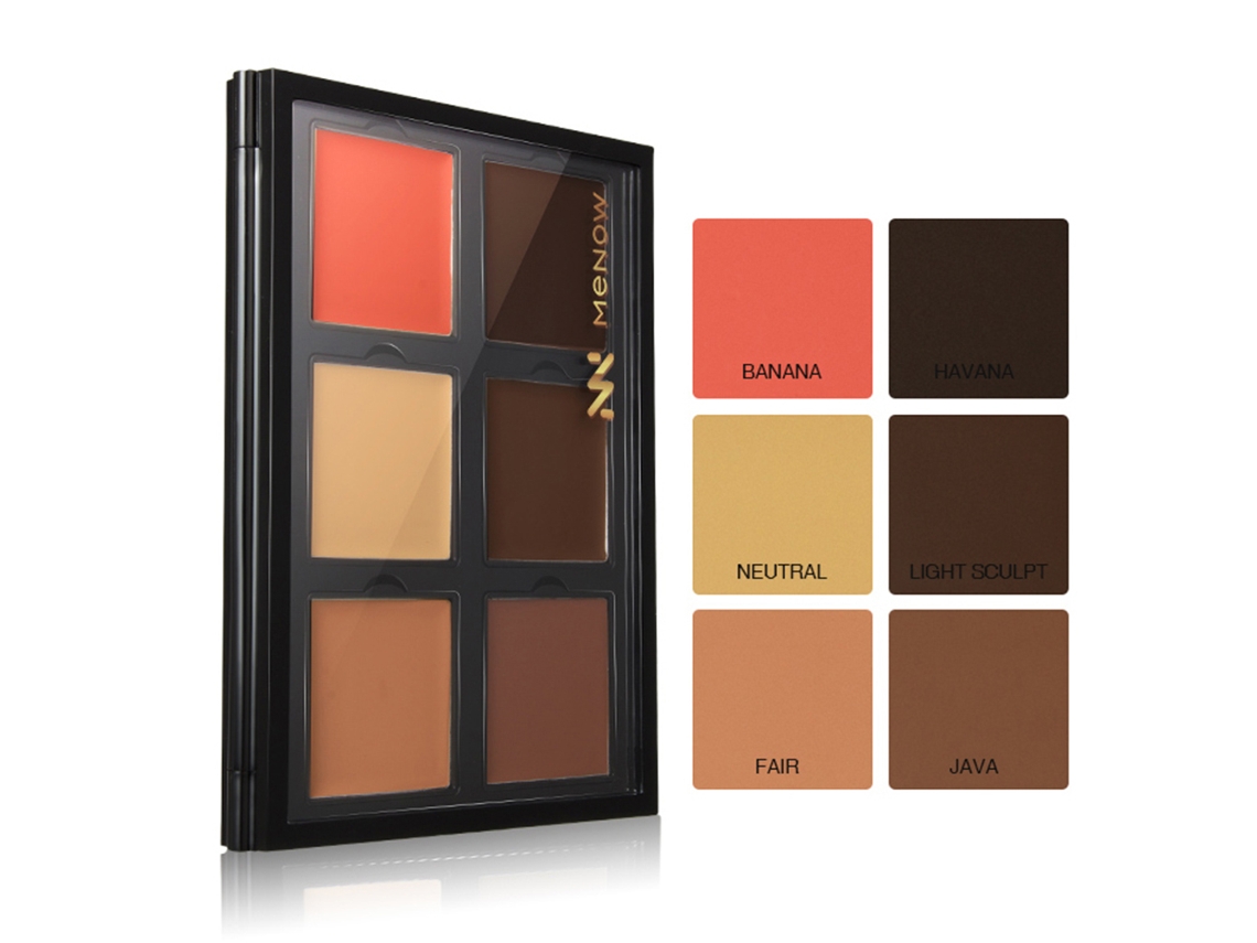 Paleta De Corretivo Para Rosto Com 6 Cores, Cobertura Duradoura Sunflare
