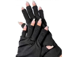 1 Par de Luvas Proteção Uv para Lâmpada Unhas Gel, Luz Anti Cuidados com a Pele Fazer Manicures Gel GOKOCO
