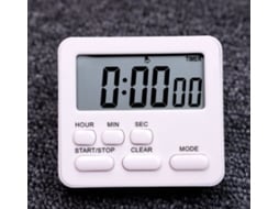 Temporizador De Cozinha Digital De 24 Horas, Visor Grande, Alarme Alto, Branco Aquaforge