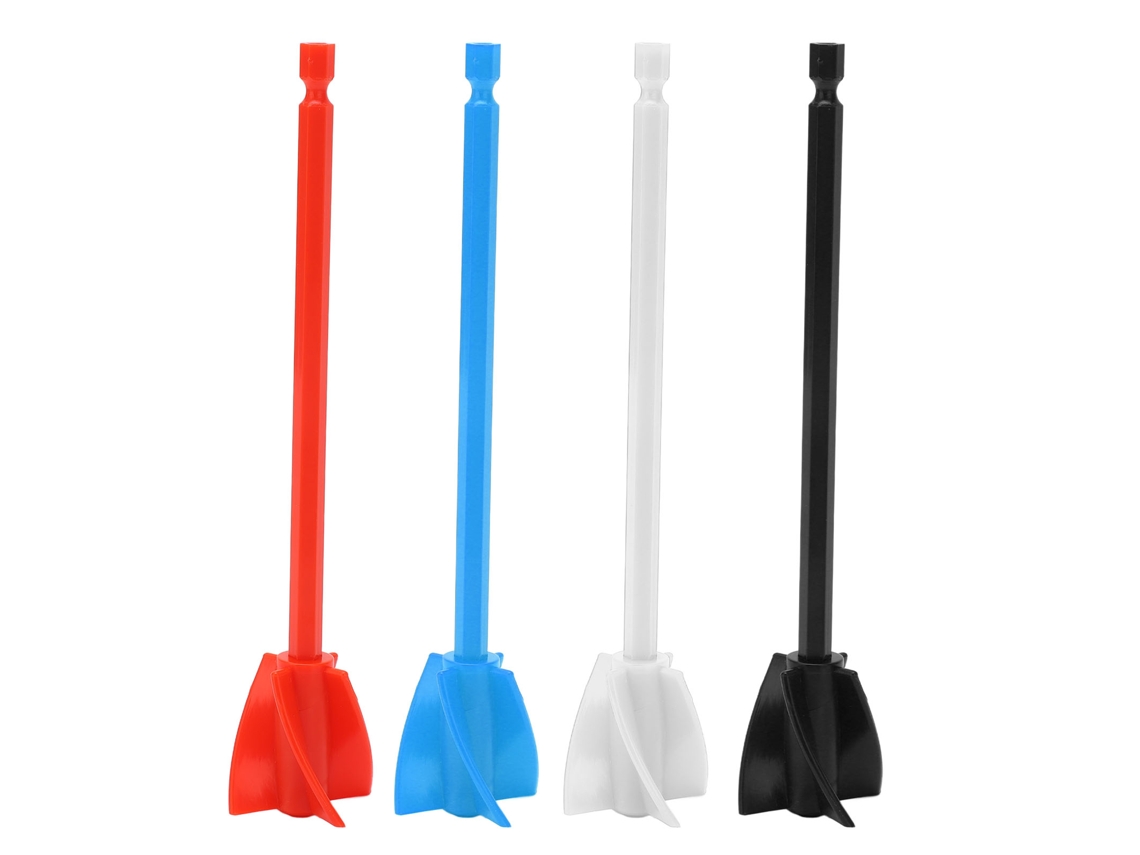 4pcs Pás De Mistura De Resina Reutilizáveis 5 Lâminas Anexo De Broca Para Tinta Epóxi