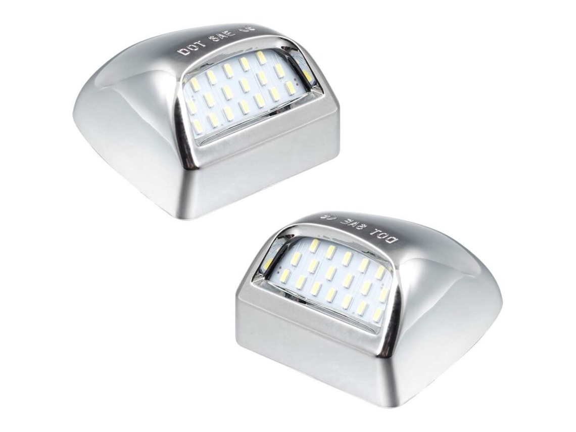 Luz de Placa de Led Cromada Compatível com Silverado, Suburban, Gmc Si OEM