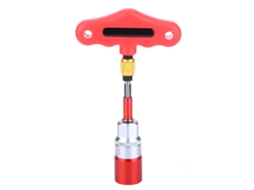 Conjunto de 4 peças de chave de entrada universal para furadeira elétrica, adaptador de 9 a 21 mm, conjunto de brocas de cabeça dupla com encaixe em T, vermelho.
