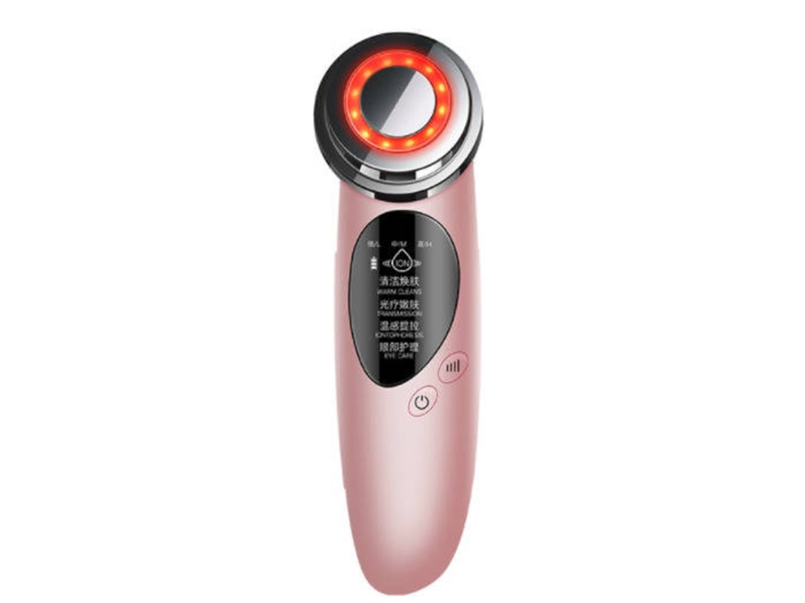 Massageador Facial Sônico 4 Em 1 Máquina De Rolo Anti Envelhecimento Firmador Para Limpeza Profunda Facialrosa Ouro Yunzii