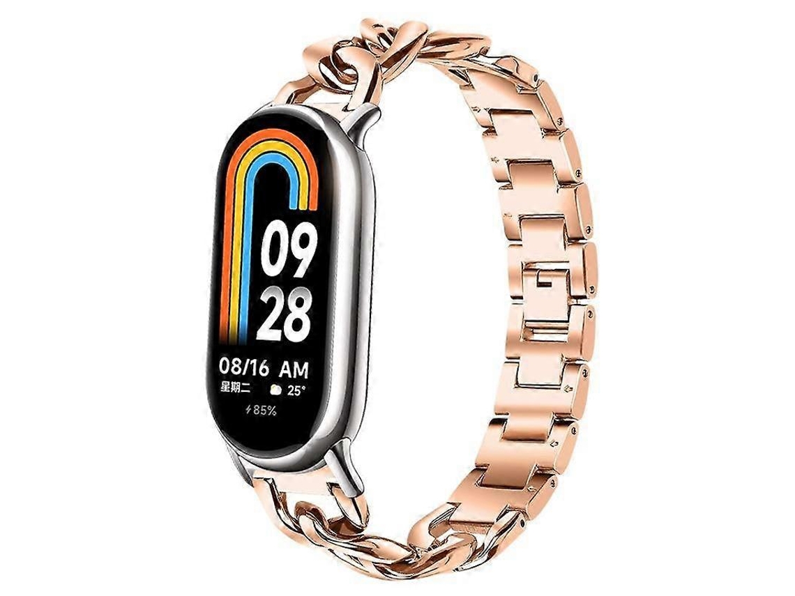 Pulseira De Aço Inoxidável Com Corrente De Jeans De Fileira Única Xdfind Para Xiaomi Smart Band 10 / 9 / 8