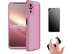 Kit Capa e Película Xiaomi Mi Note 10 4G Ultimatte Slim Armor 360º Popsocket Rosa