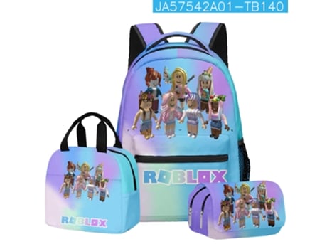 Mochila de Livro com Estampa de Desenho Animado Teen Children Mochila Escolar Lancheira Estojo de Lápis