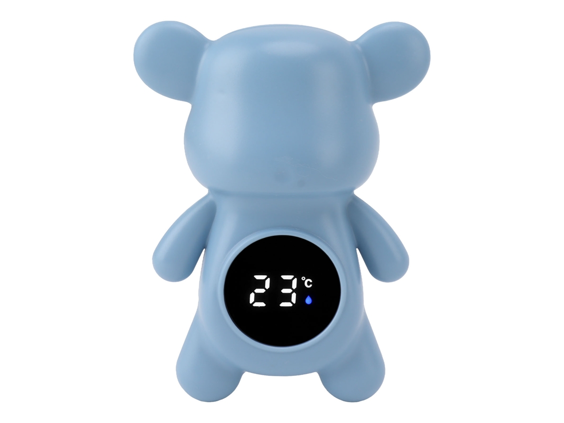 Mali termômetro Digital de Banho para Bebê Forma de Urso com Tela Sensível À Toque Azul