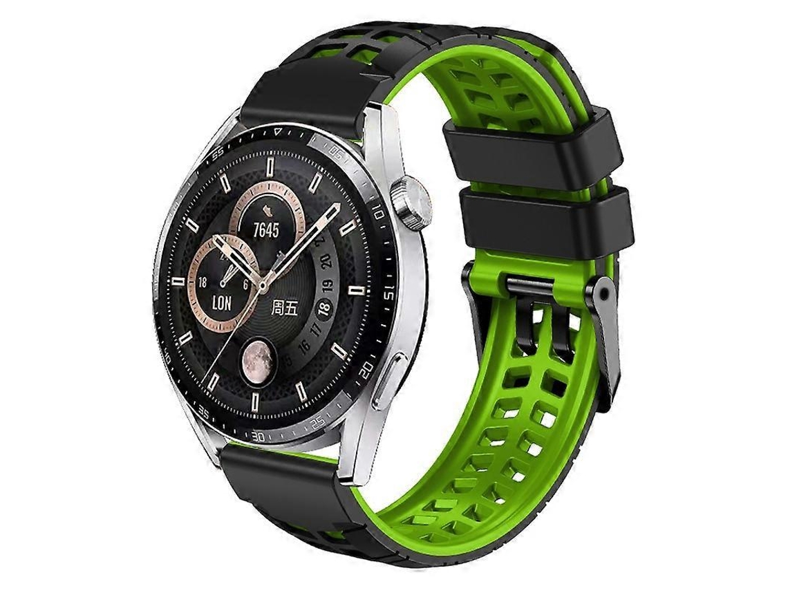 Pulseira De Silicone Bicolor De 22 Mm Com Furos Em Fileira Dupla Para Huawei Watch4 / 4 Pro / Watch3 / 3 Pro