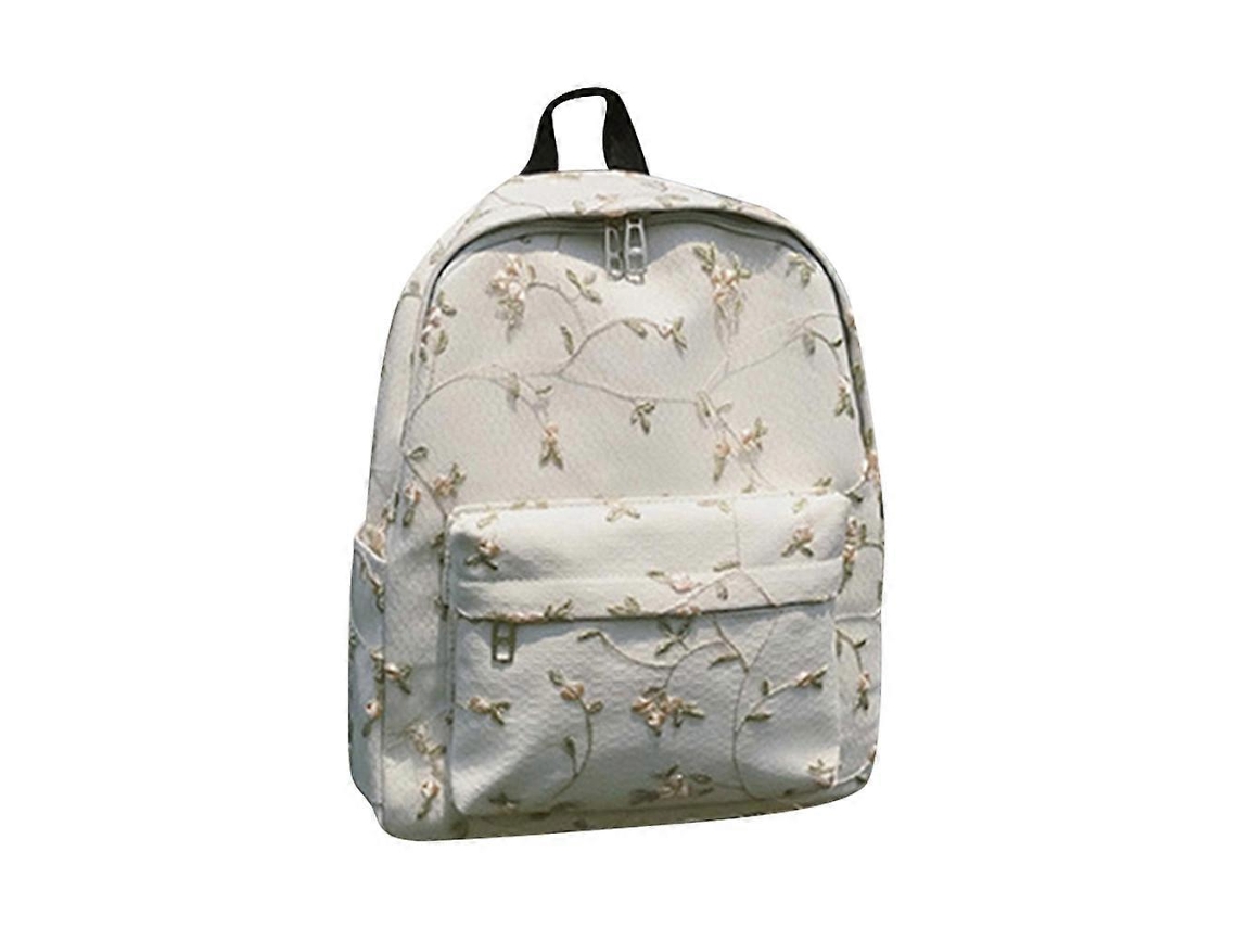 Mochila De Estudante De Lona Bordada Com Renda Para Meninas Olysi Shop