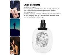 Perfume Para Mulher Com Notas Florais Woody E Longa Duração, Fragrância Leve 50ml