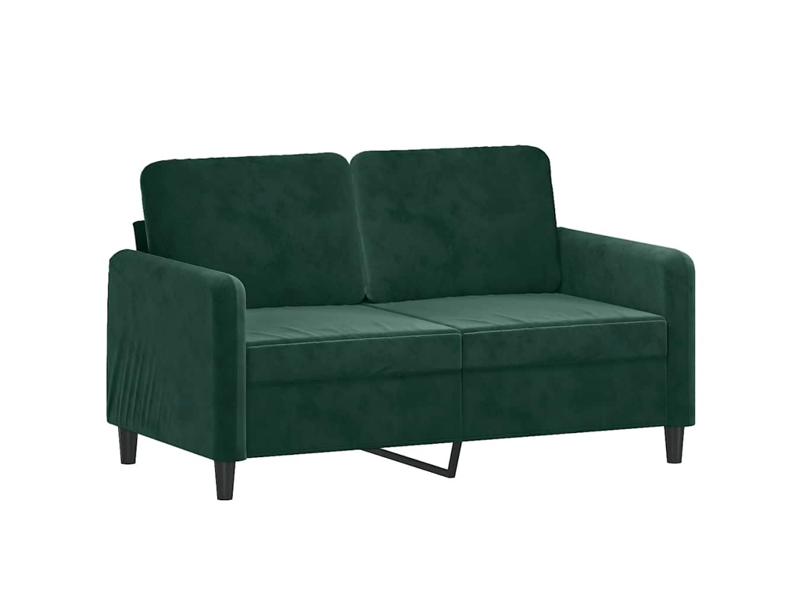 3 Pcs Conjunto de Sofás Veludo Verde escuro SYFAX