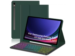 Capa de Teclado Bluetooth para Ipad Mini 4 com compartimento para caneta, português, roxo XIAOMOYU