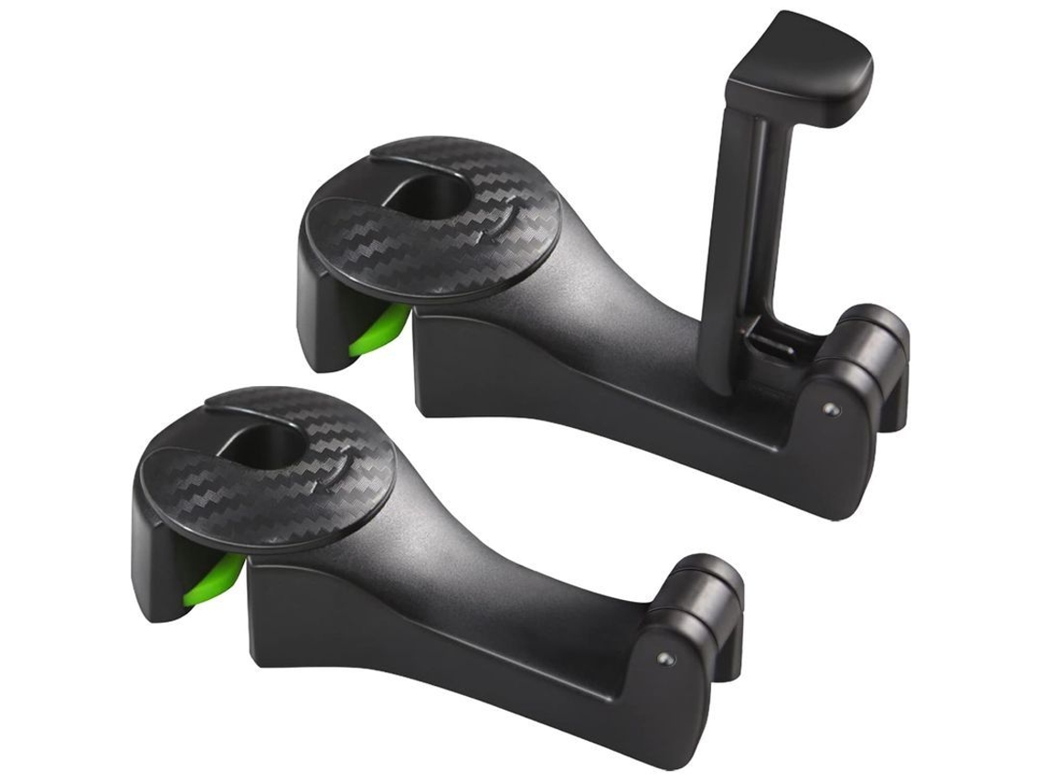 Ganchos Para Assentos De Carro Linjou 2 Em 1, Organizadores Para Bolsa E Sacolas, Resistente E Durável (preto)