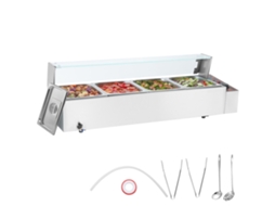 Aquecedor Elétrico de Alimentos VEVOR com Protetor de Vidro 1197 X 406 X 382 Mm