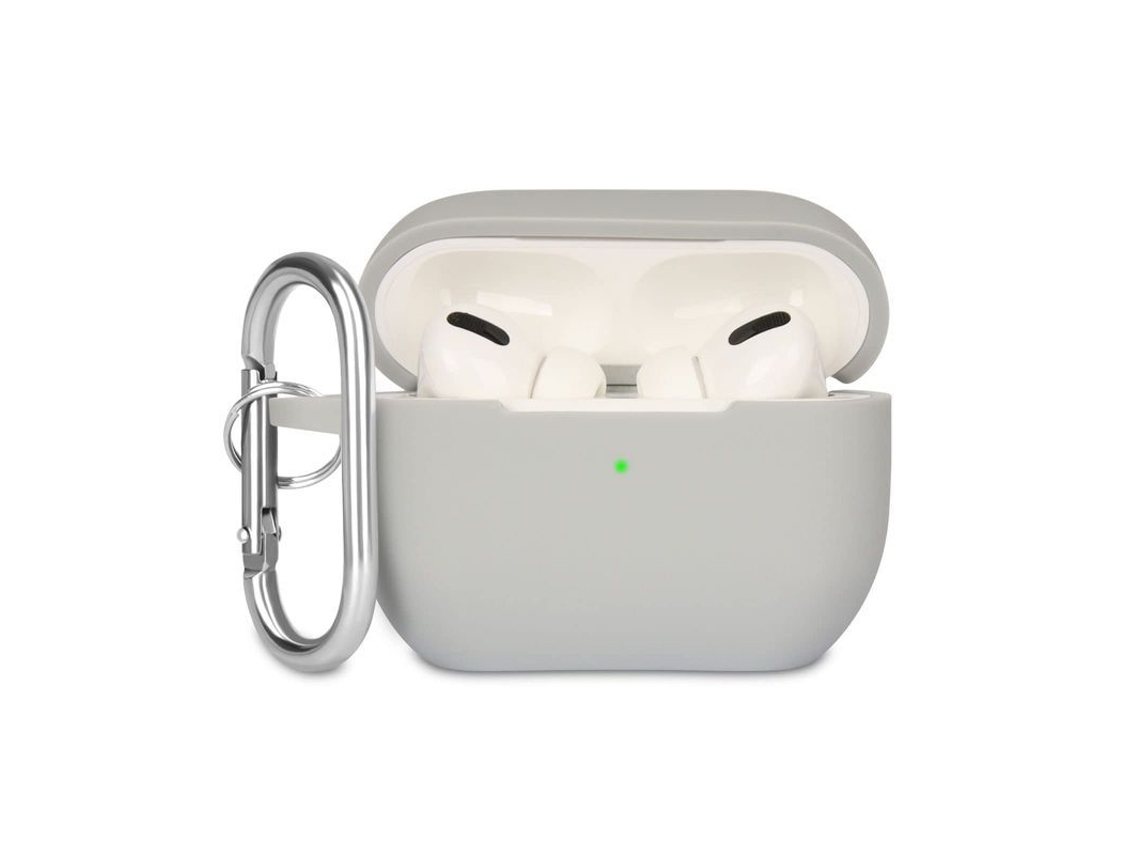 2026-funda Protectora Linjou Compatible Com O Airpods Pro (2019) De Silicone Macio Cor Cinza Com Alça De