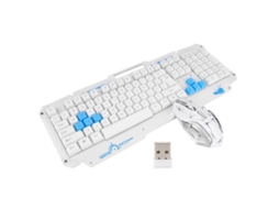 Conjunto de Teclado e Mouse para Jogos Sem Fio LAXISCREED (transmissão Sem Fio 2.4g, Teclado com 104 Teclas)