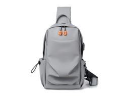 Masculino Feminino Estilingue Mochila Leve Resistente À Água Pequeno Peito Ombro Crossbody Sacos Cinza