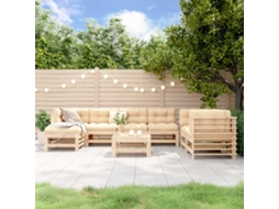 Pcs Conjunto Lounge De Jardim Pinho Maciço Dkd Home Decor