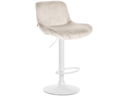 Banco De Bar Solon Branco Creme/veludo Clp