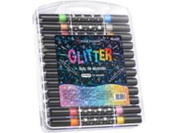 Canetas Marcadoras Com Glitter, Lápis De Arte De Ponta Dupla, Canetas