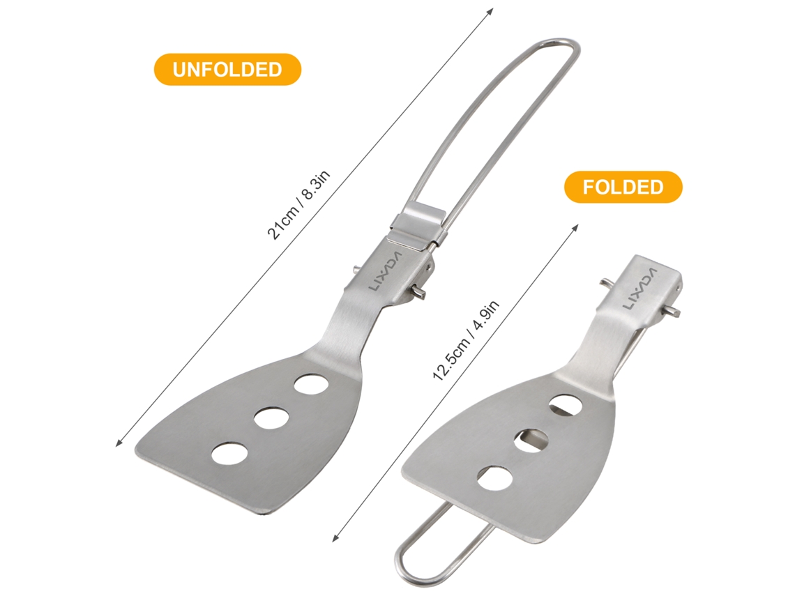 Espátula Plegable Acero Inoxidable Camping