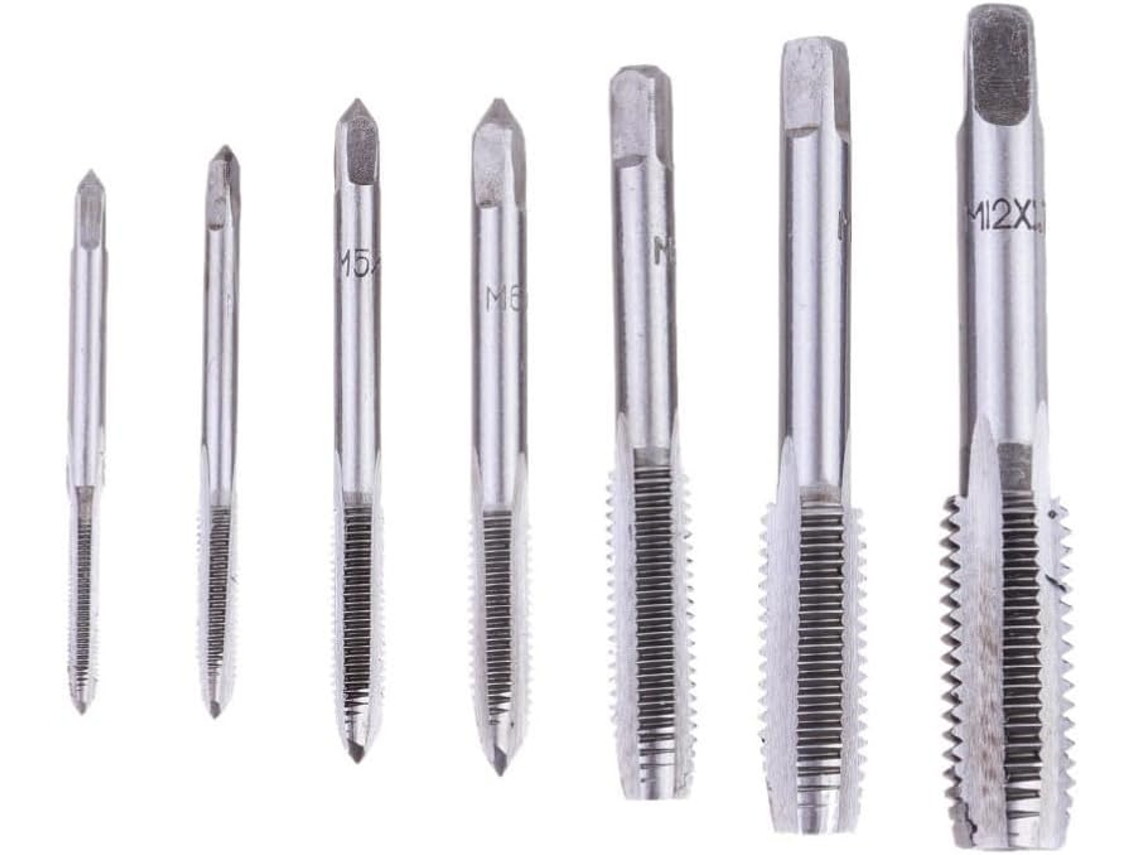Conjunto De 7 Machos Aço Métricos Para Metal