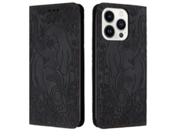 Capa Em Couro Pu, Preto, Para Iphone 16pro Max
