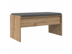 Banco Interior | Banco De Hall Com Almofada Carvalho Artesanal 83 X 38 X 40 Cm