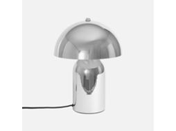 Luminária De Mesa Interior Metal, 25cm, Cinza Perolado Sweeek