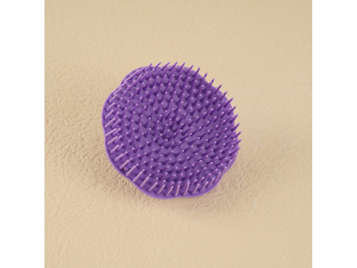 Cabeça de Escova de Shampoo em Silicone Macio com Função de Massagem no Couro Cabeludo. MDUG (roxo, Tamanho 8x8x2 Cm)