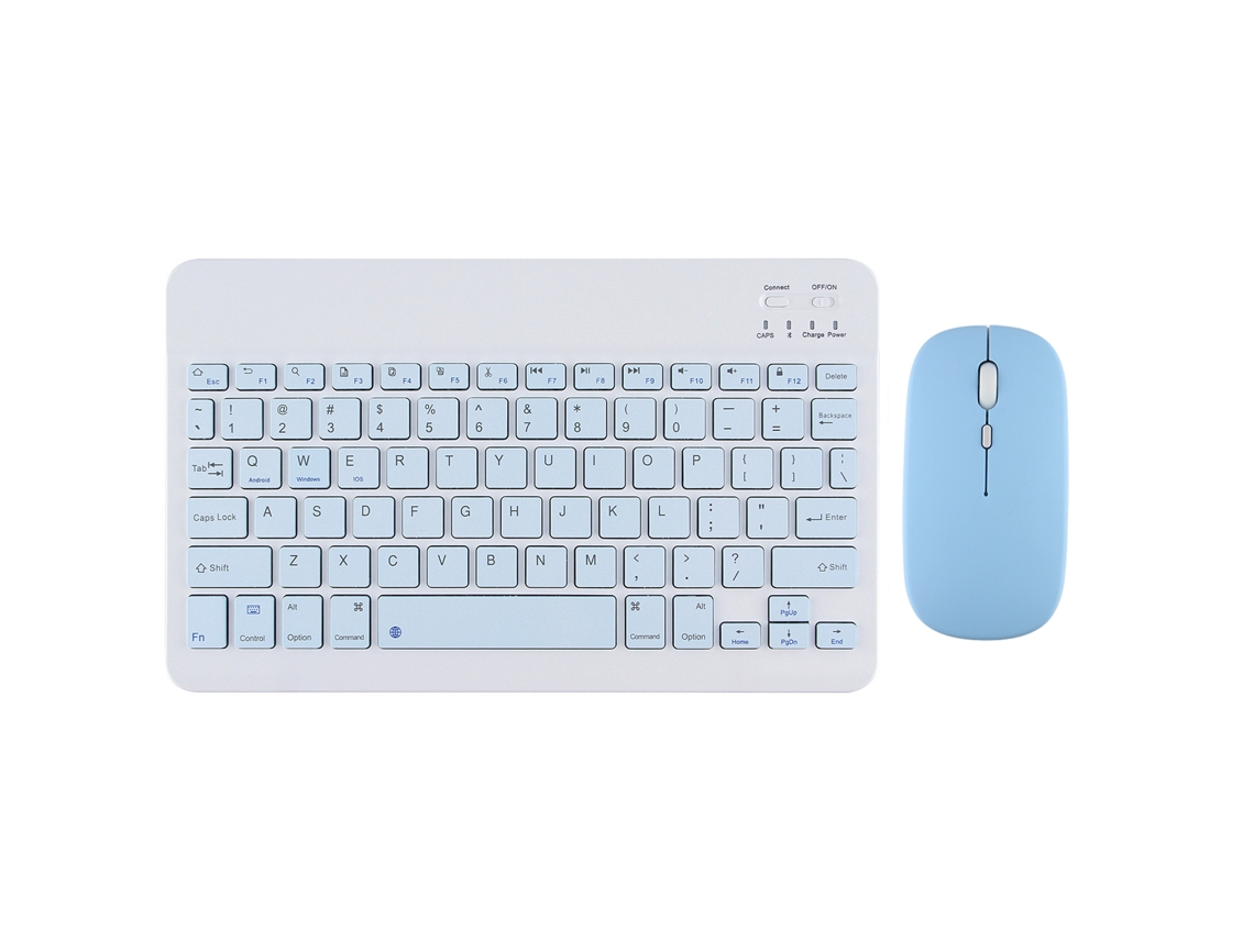 Teclado E Mouse Sem Fio Para Ipad Air 5, 4 Pro, 11, Bluetooth, Espanhol, Inglês, Android, Ios, Windows, Celular E Tablet. Aquaforge
