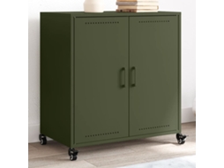 Vidaxl Aparador 68x39x72 Cm Aço Verde-azeitona