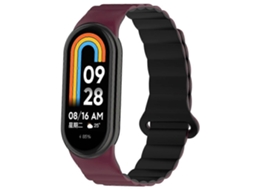 Pulseira Magnética De Silicone Bicolor Para Xiaomi Smart Band 9/8