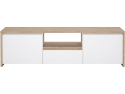 Móvel de TV 2 portas + 1 Gaveta TVILUM Lamego Branco/Carvalho (178.6 x 48.1 x 51.8 cm)