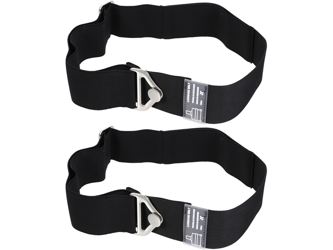 Supvox Conjunto De 2-cintas Ajustáveis Para Bagagem Com Fivela Metálica Malas E Pacotes, Acessórios De Viagem Para