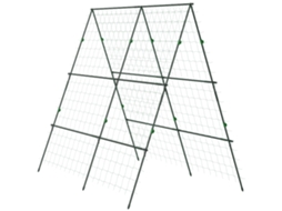 Treliça Com Rede De Proteção Para Plantas, Altura E Largura Ajustáveis, Aço, Verde, 1,8 X 1 X 1,8 M