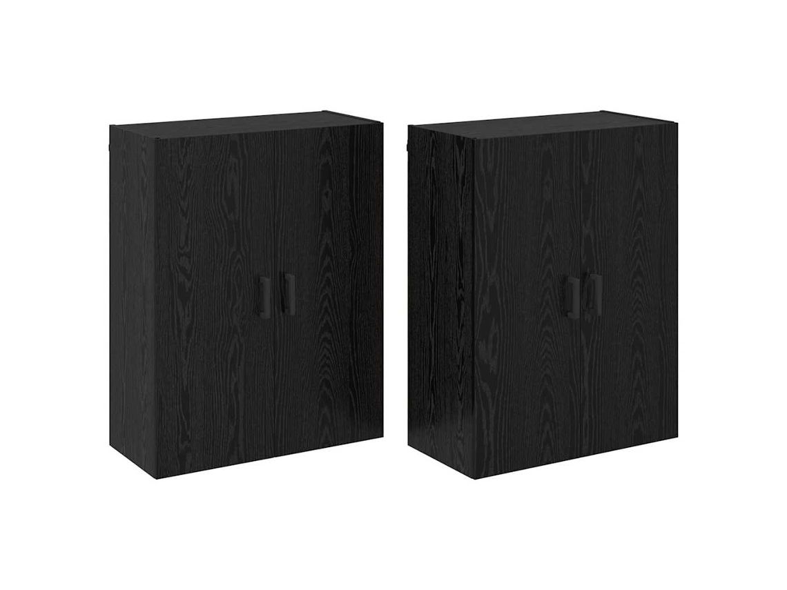 Conjunto de 2 roupeiros de parede Carvalho Preto MAISON EXCLUSIVE (69,5x34x90 cm)