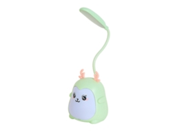 Lâmpada de Mesa para crianças, cute, pescoço de ganso, 3 níveis, USB recarregável, verde S/MARCA