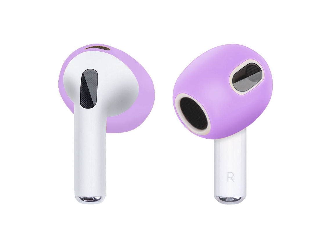 Capa Para Airpods3, Protetores Auriculares De Silicone, 3 Pares (roxo Claro) Spqment