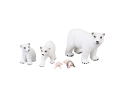 Primerox 5pcs Modelo de Urso Polar Ciclo de Crescimento Brinquedo Educativo Simulação Pvc