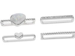 Conjunto De 4 Anéis Decorativos Para Pulseira, Pingente Metálico Para Pulseira De Smartwatch, Orname Gokoco