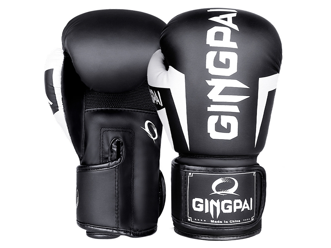 Luvas De Boxe Chrui 10 Oz Para Treino Com Saco De Pancada, Kickboxing E Muay Thai (preto/branco)